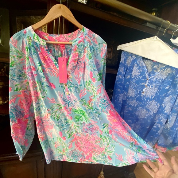Lilly Pulitzer Silk Elsa NWT Large - Picture 2 of 3